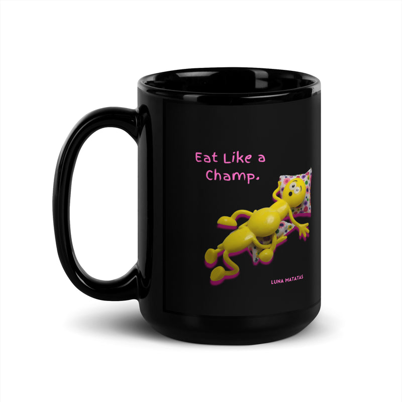 Eat Pussy Like a Champ Black Mug