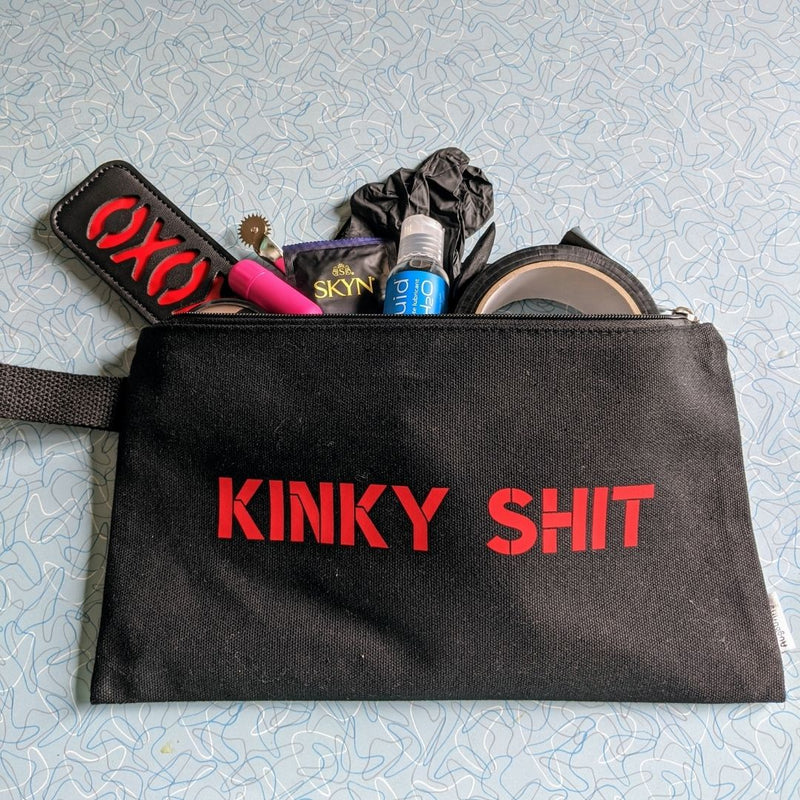 Kinky Shit Black and Red Storage Bag
