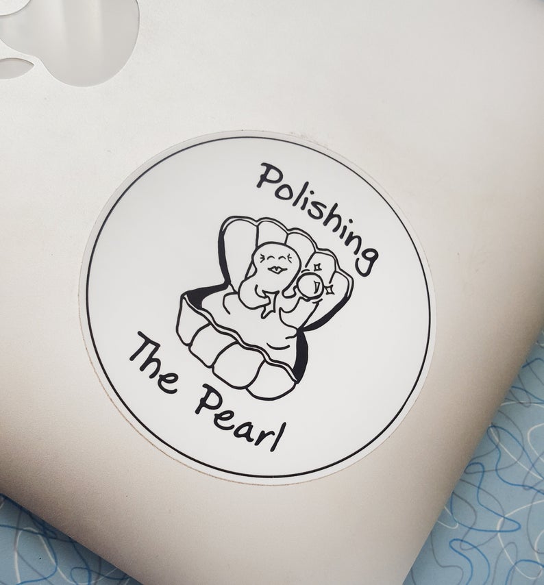 Polishing the Pearl Sex Positive Sticker