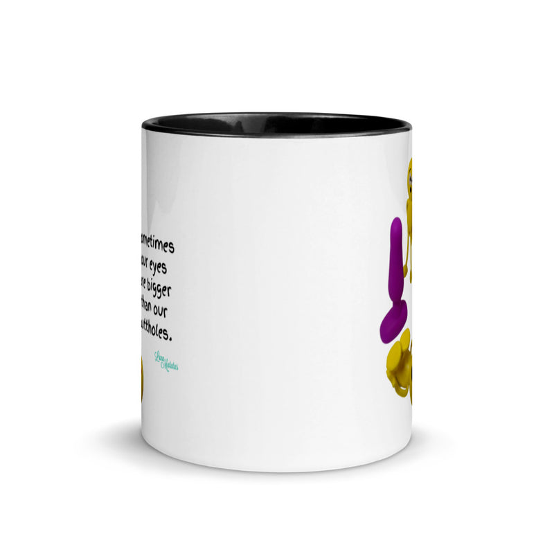 Sometimes Our Eyes are Bigger than our Buttholes Pornmoji Mug